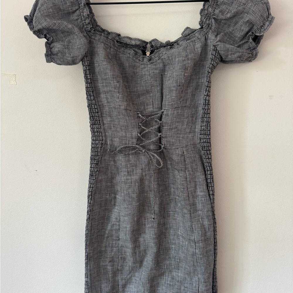 Reformation Black and White Mini Dress